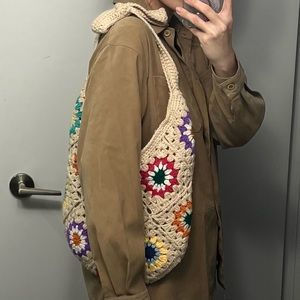 Handmade Flower Crochet Handbag